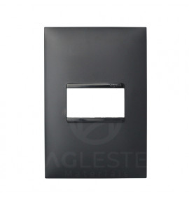 Placa P/1 Modulo Horizontal 4x2 - Pial Plus + Preto